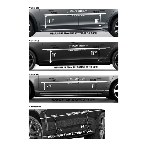 Chevrolet SS Chrome Body Side Moldings 2014 - 2018