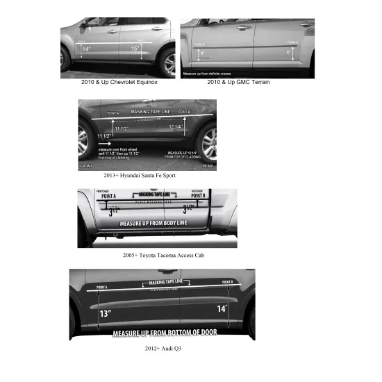 Chevrolet Equinox Chrome Body Side Moldings 2010 - 2017