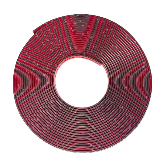 Universal Body Side Molding Trim - 60 Ft Roll - 1 1/8” Wide - Black with Chrome