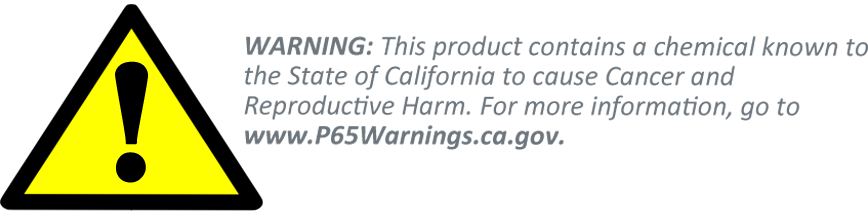 Prop 65 Warning Label